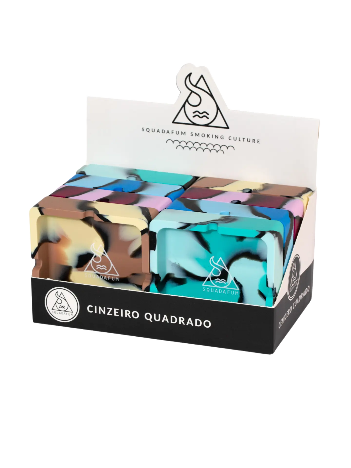 Cinzeiro Quadrado Tie Dye — foto 1 de 2